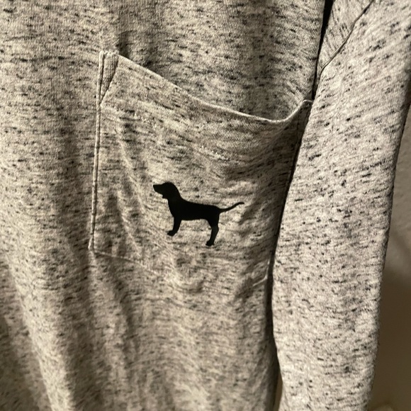 PINK LOGO SMALL CAMPUS LONG SLEEVE TEE - Picture 5 of 6